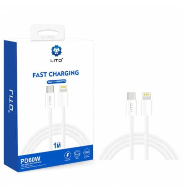 Cáp Sạc Type C to Lightning LITO LD04CL 27W Chính Hãng