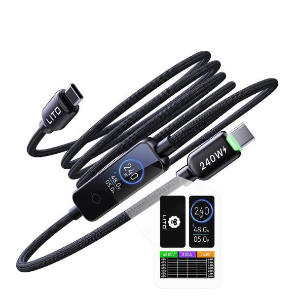 Cáp Sạc Type C to C Lito LD26CC 240W Chính Hãng