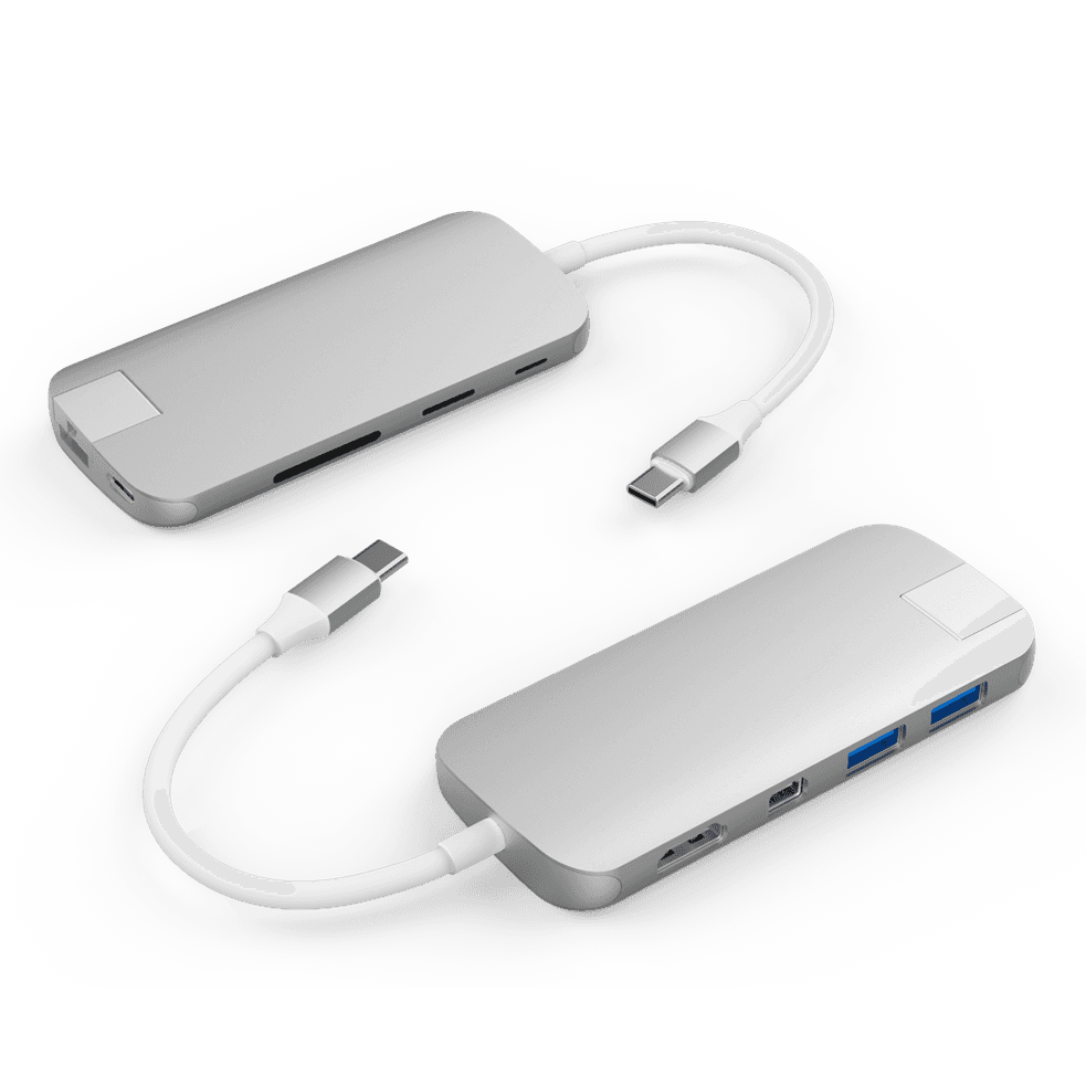 Cổng chuyển HYPERDRIVE SLIM 8 in 1 USB-C - Hàng Chính Hãng Nguyên Hộp