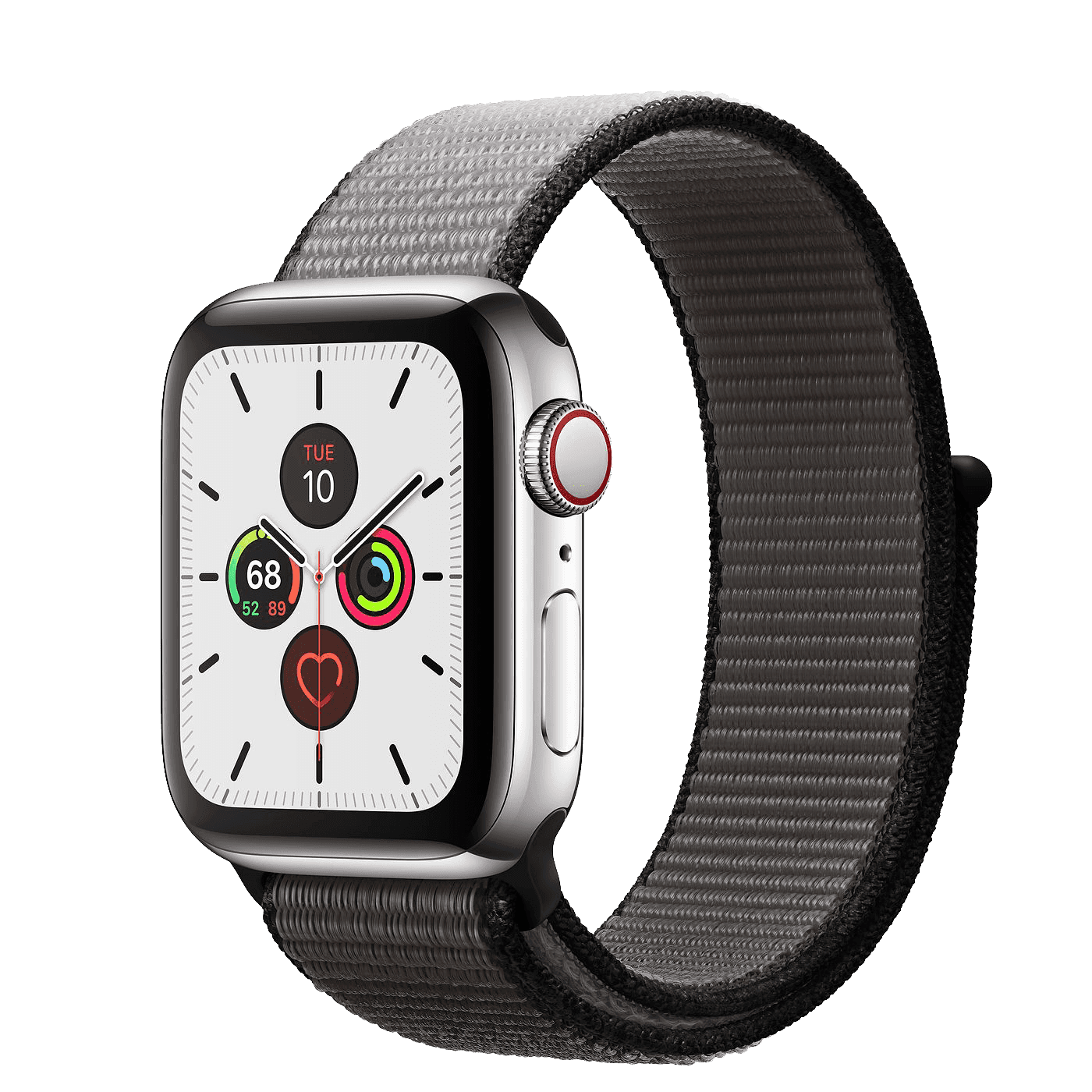 Apple Watch Series 5 44mm LTE Stainless Steel Case with Sport Loop