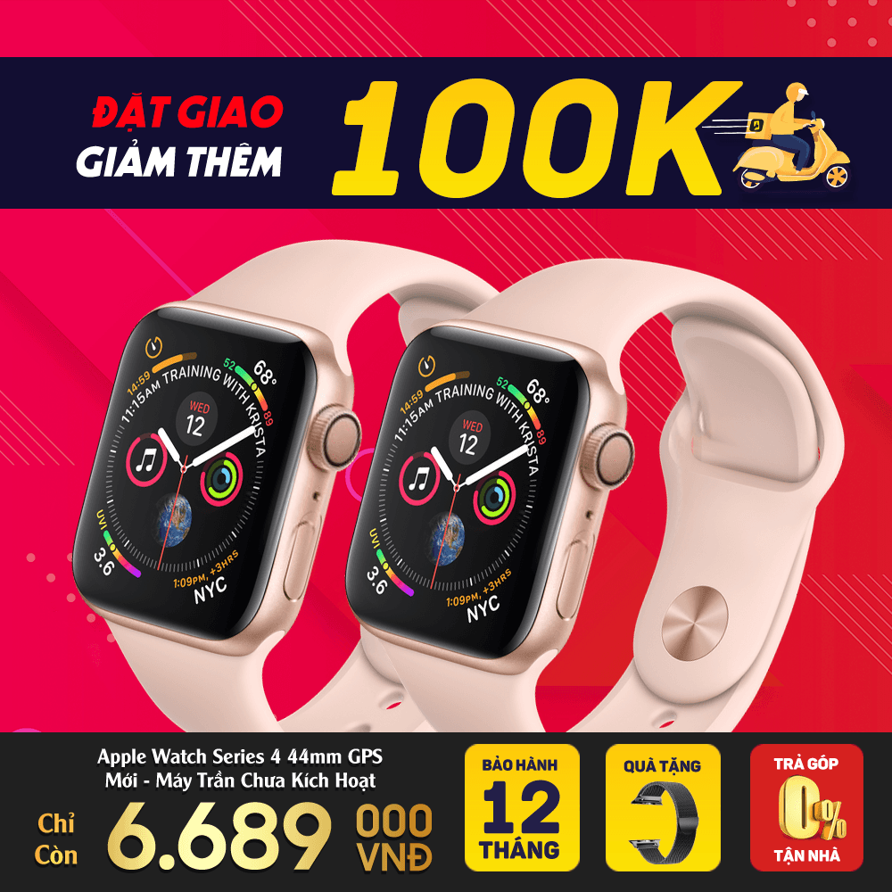 Apple Watch Series 4 44mm GPS Space Gray Aluminum Mới - Máy Trần Chưa Kích Hoạt