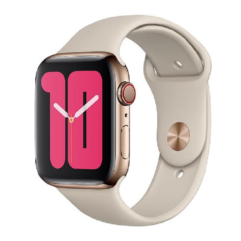 Apple Watch Series 4 40mm GPS+CELLULAR Gold Stainless Steel Case Stone Sport Band MTVN2 - MTUR2