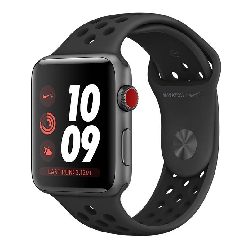 Apple Watch Nike+ Series 3 38mm GPS+CELLULAR Space Gray Aluminum - Anthracite/Black Nike Sport Band Mới