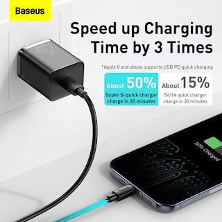 Bộ Sạc Kèm Cáp BASEUS Super Si Quick Charger 20W