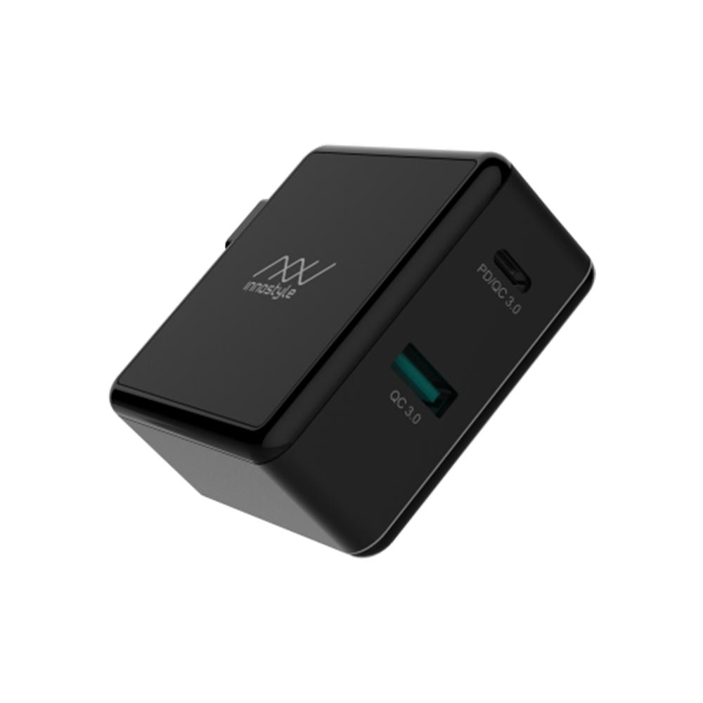 Sạc nhanh Innostyle GoMax USB-A PD 49.5W - 1 USB-C PD & 1 USB A Qualcomm QC3.0 (Hàng Chính Hãng - Fullbox)