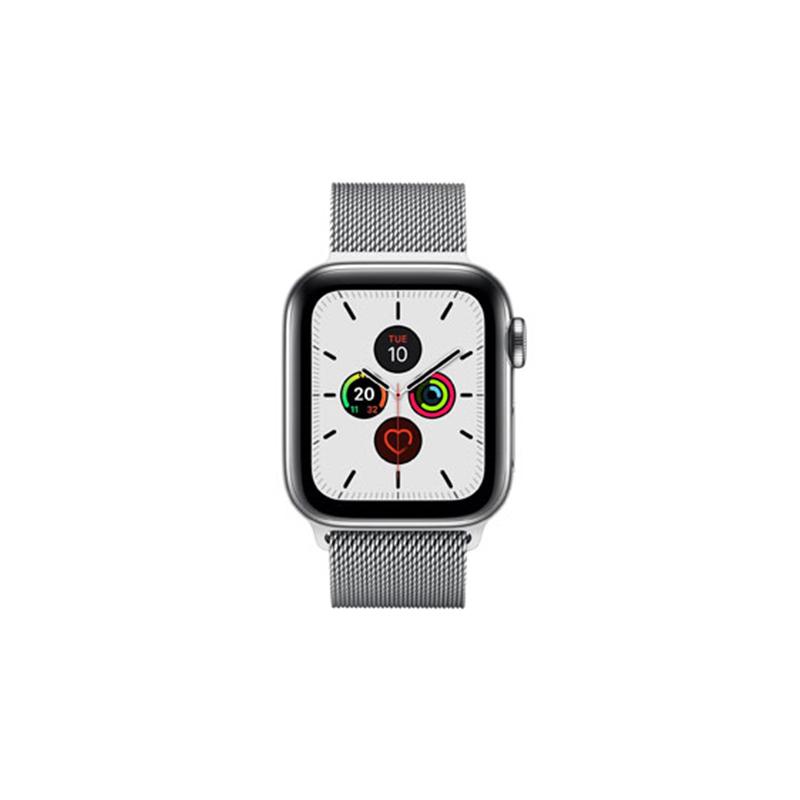 Apple Watch Series 5 44mm LTE Stainless Steel Case with Milanese Loop