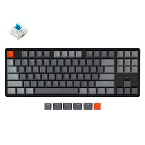 Bàn Phím Cơ Không Dây Keychron K8 87 Phím Nhôm Led RGB HotSwap Gateron Switch