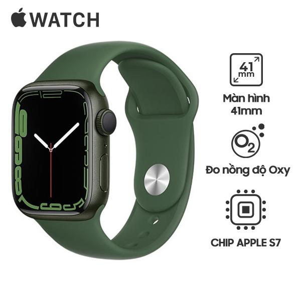 Apple Watch Series 7 41mm GPS Viền Nhôm Dây Cao Su Chính Hãng