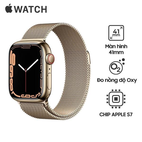 Apple Watch Series 7 41mm LTE Viền Thép Dây Thép Chính Hãng