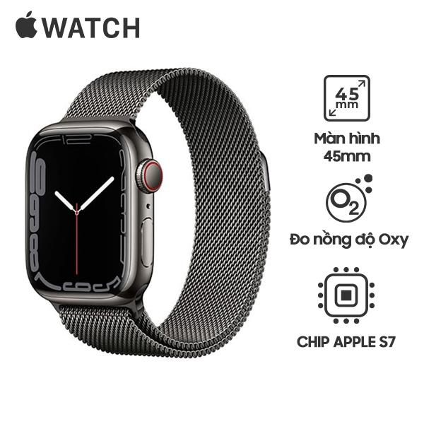 Apple Watch Series 7 45mm LTE Viền Thép Dây Thép Chính Hãng