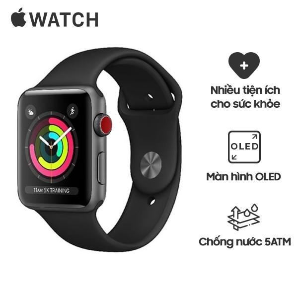 Apple Watch Series 3 LTE 38mm Viền Nhôm Dây Cao Su - Nguyên Seal Chưa Kích Hoạt