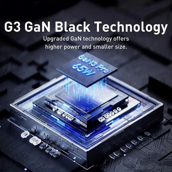Sạc Nhanh Baseus 65W GaN3 Pro Desktop Powerstrip 5 in 1