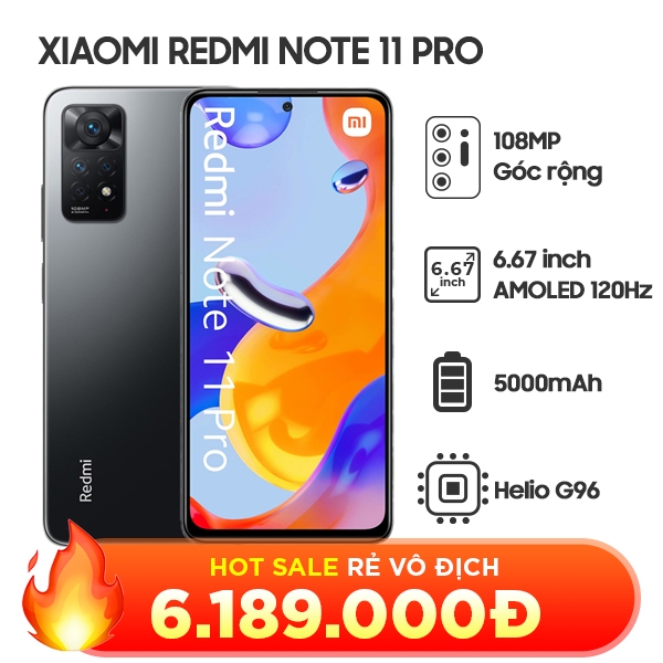 Xiaomi Redmi Note 11 Pro 4G 8G/128GB Chính Hãng