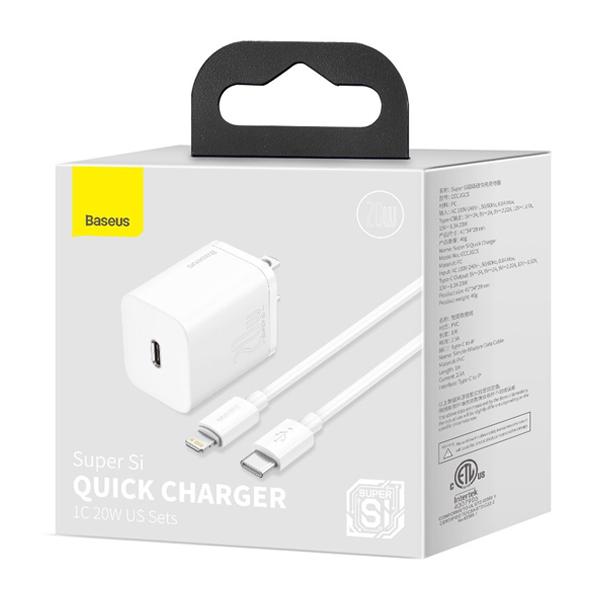 Bộ Sạc Kèm Cáp BASEUS Super Si Quick Charger 20W