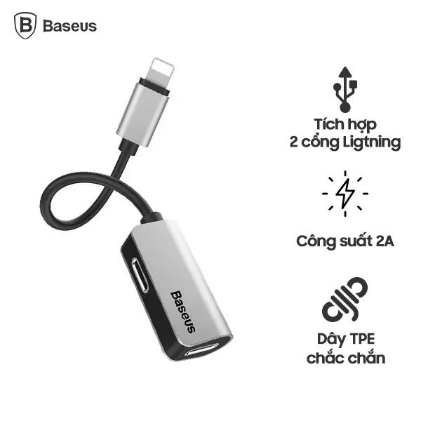 Bộ Chia Cổng Lightning 1 Thành 2 Baseus L37
