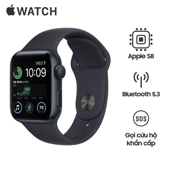 Apple Watch SE 2 40mm GPS Viền Nhôm Dây Cao Su Chính Hãng