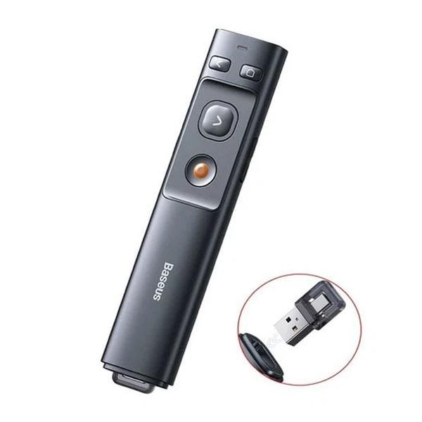 Bút Laser Trình Chiếu BASEUS Orange Dot Wireless Presenter Red Laser (Kèm pin AAA)