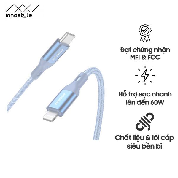 Cáp Innostyle Powerflex USB-C to Lightning MFI 1.5m