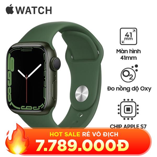 Apple Watch Series 7 41mm GPS Viền Nhôm Dây Cao Su Chính Hãng