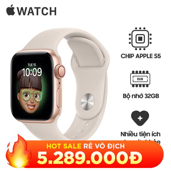 Apple Watch SE 40mm LTE Viền Nhôm Dây Cao Su Chính Hãng