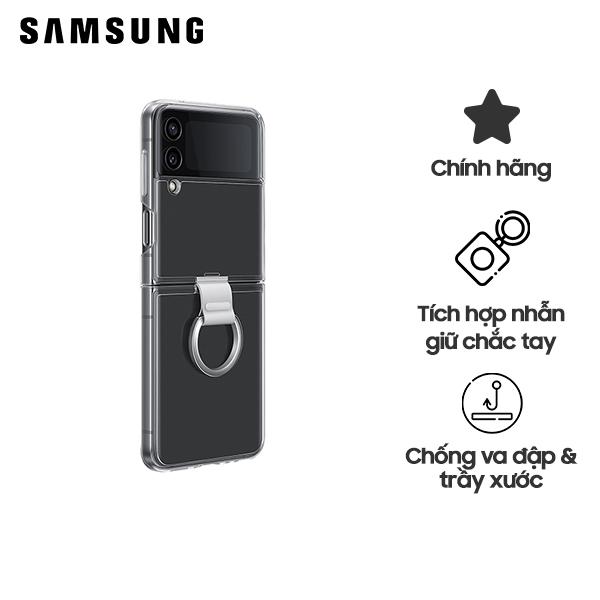 Ốp lưng trong suốt Galaxy Z Flip4 Clear có Ring 