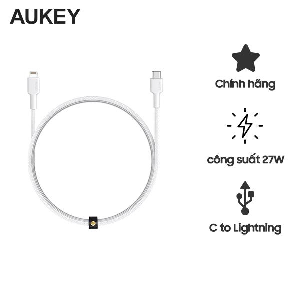 Cáp AUKEY Type-C to Lightning MFI 0.9m CB-CL3 27W