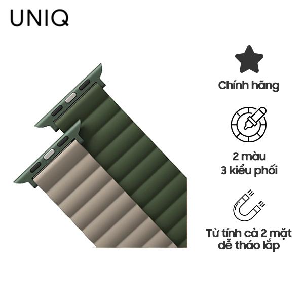 Dây Đeo UNIQ Revix Reversible Magnetic Silicone Strap (42/44/45mm) Chính Hãng