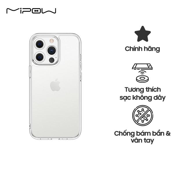 Ốp Lưng Trong Suốt Mipow Tempered Glass iPhone 13 Series