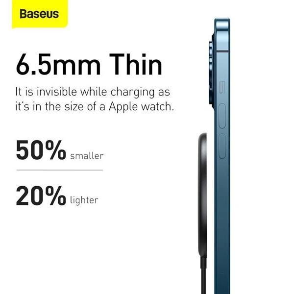Đế Sạc Nhanh Không Dây Nam Châm BASEUS Simple Mini Magnetic Cable Type-C 1.5m 15W