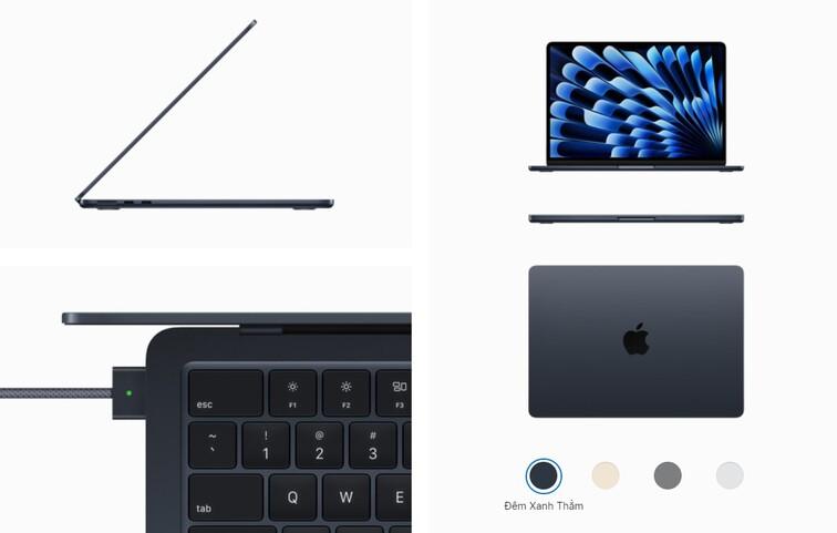 Macbook air m3 màu đen xanh thẳm
