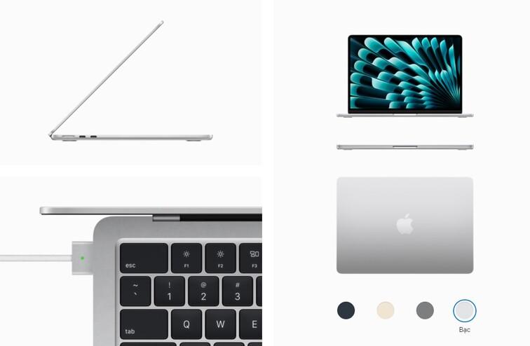 Macbook air m3 màu bạc