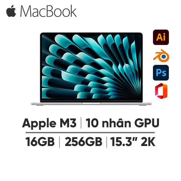 MacBook Air M3 15 Inch 8 CPU 10 GPU (16GB/256GB) | Chính Hãng Apple Việt Nam
