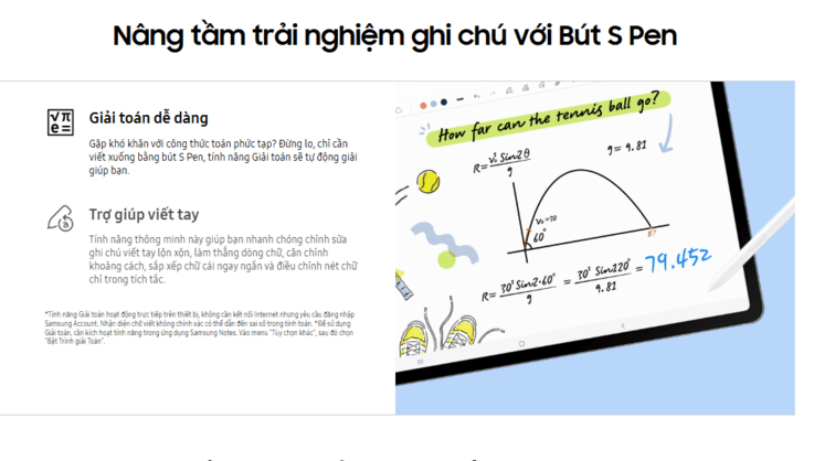 Trang bị bút S Pen