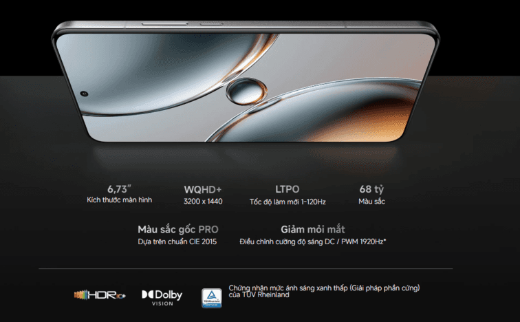Màn hình AMOLED 6,73 inch