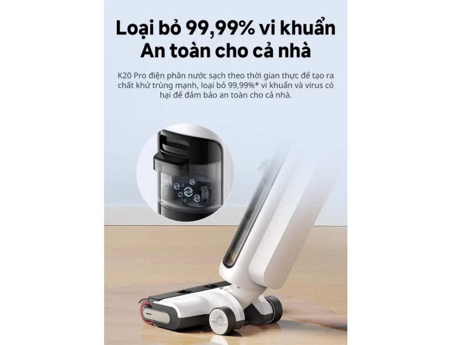 tự động điều chỉnh lực hút và lượng nước