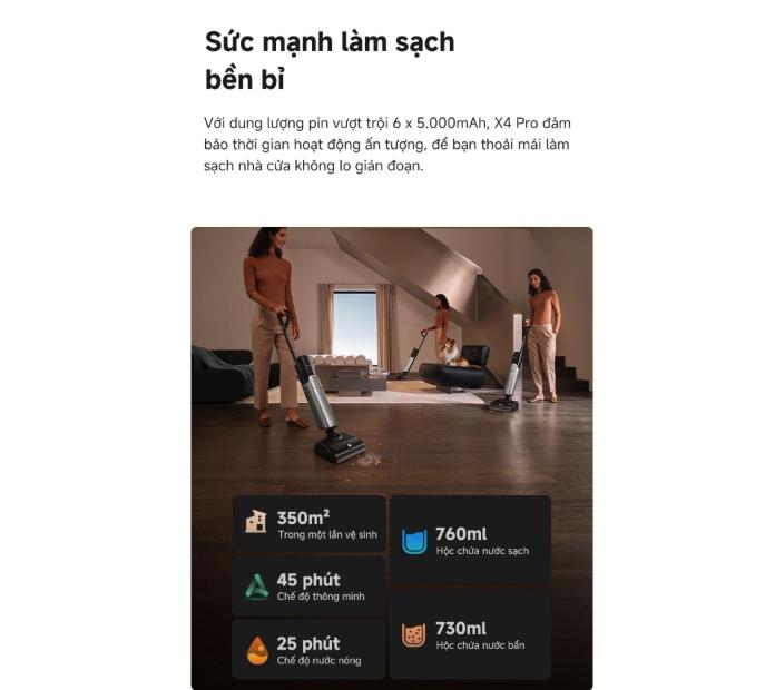 Sức mạnh làm sạch bền bỉ