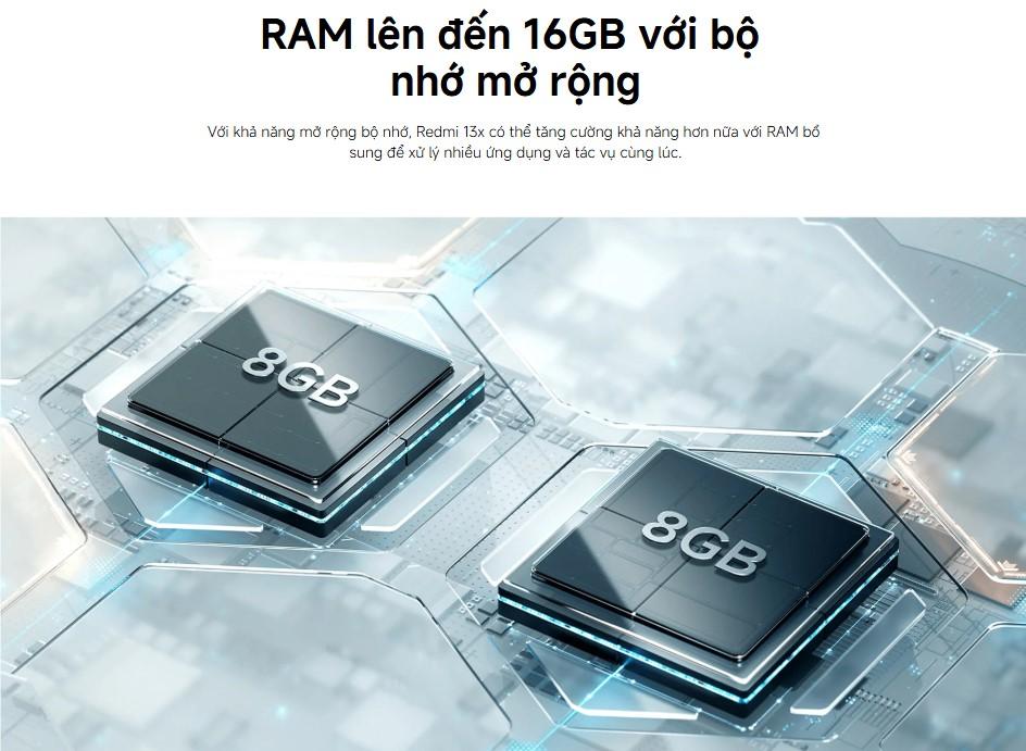 RAM lên đến 16GB