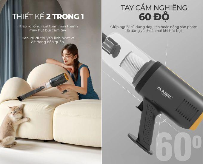 Thiết kế 2 trong 1 linh hoạt, dễ thao tác