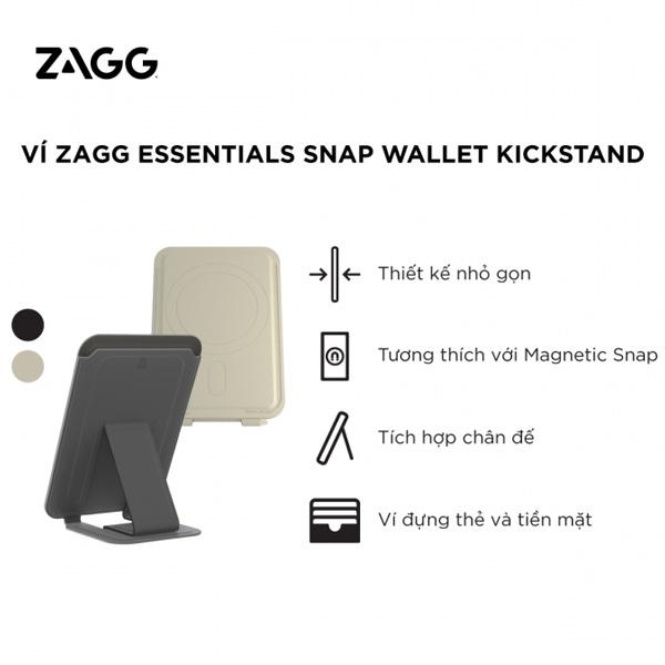 Ví ZAGG Essentials Snap Wallet Kickstand Điện thoại iPhone Chính Hãng