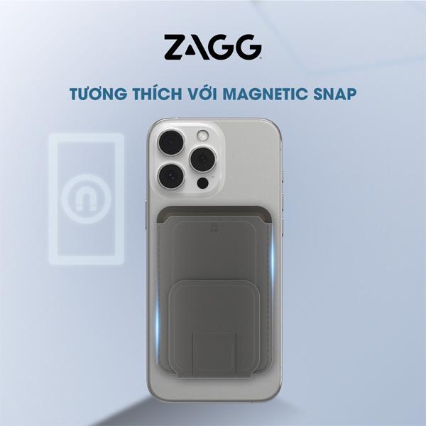 Ví ZAGG Essentials Snap Wallet Kickstand Điện thoại iPhone Chính Hãng