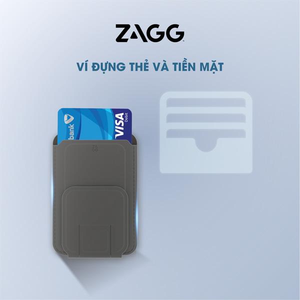Ví ZAGG Essentials Snap Wallet Kickstand Điện thoại iPhone Chính Hãng