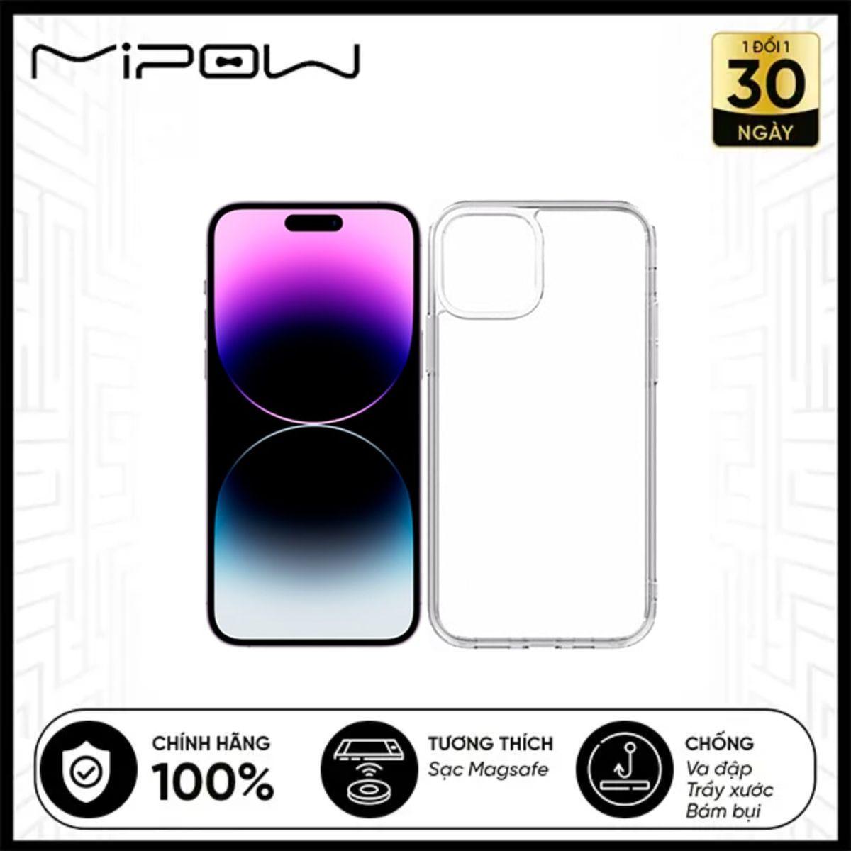 Ốp lưng Trong Suốt Mipow Soft TPU cho iPhone 14 Series