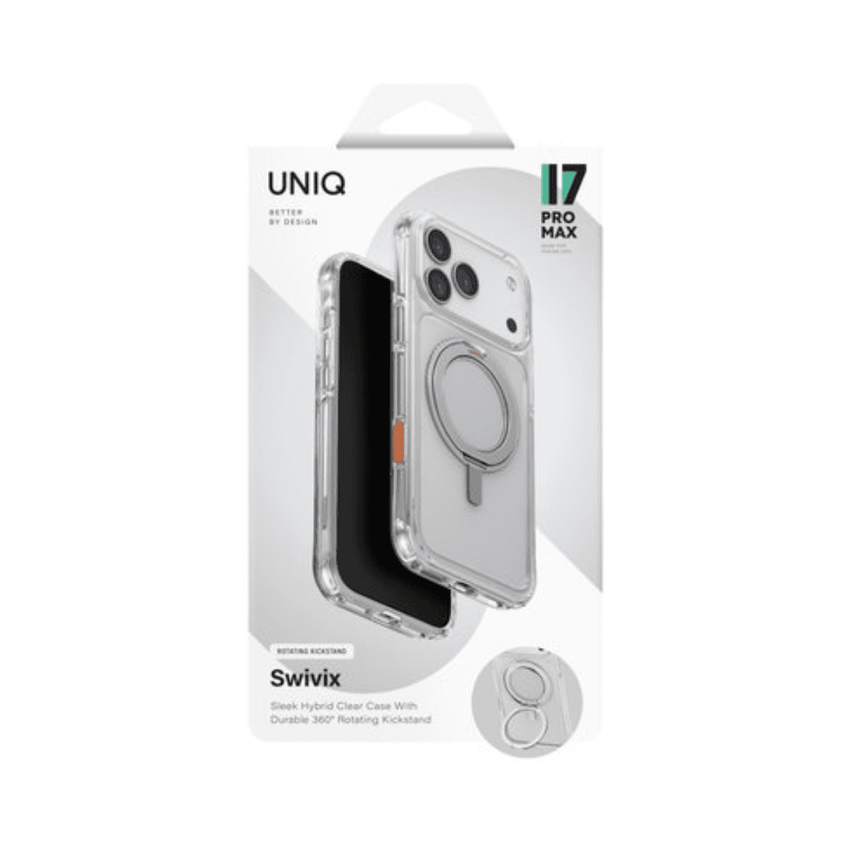Ốp Lưng UNIQ Hybrid Swivix With 360 Rotating Kickstand Cho iPhone 17 Promax