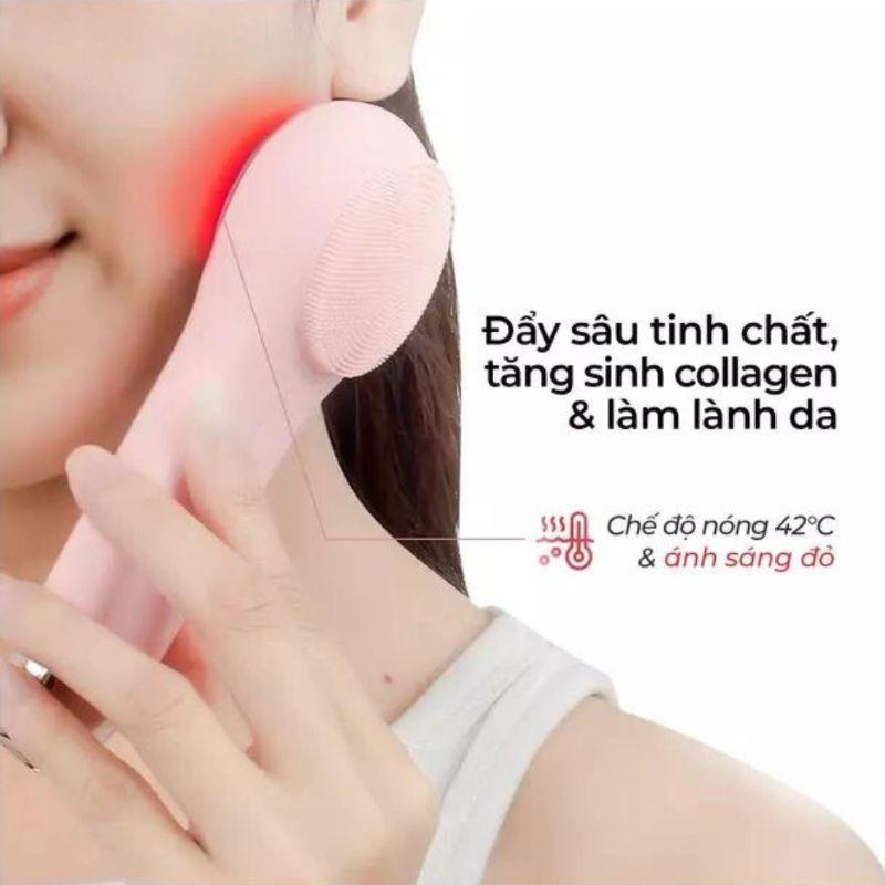 Máy rửa mặt massage tích hợp liệu pháp ánh sáng và nhiệt Halio 5 in 1 Chính Hãng