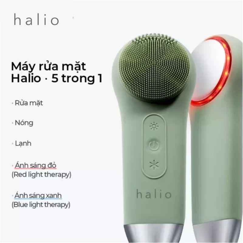 Máy rửa mặt massage tích hợp liệu pháp ánh sáng và nhiệt Halio 5 in 1 Chính Hãng
