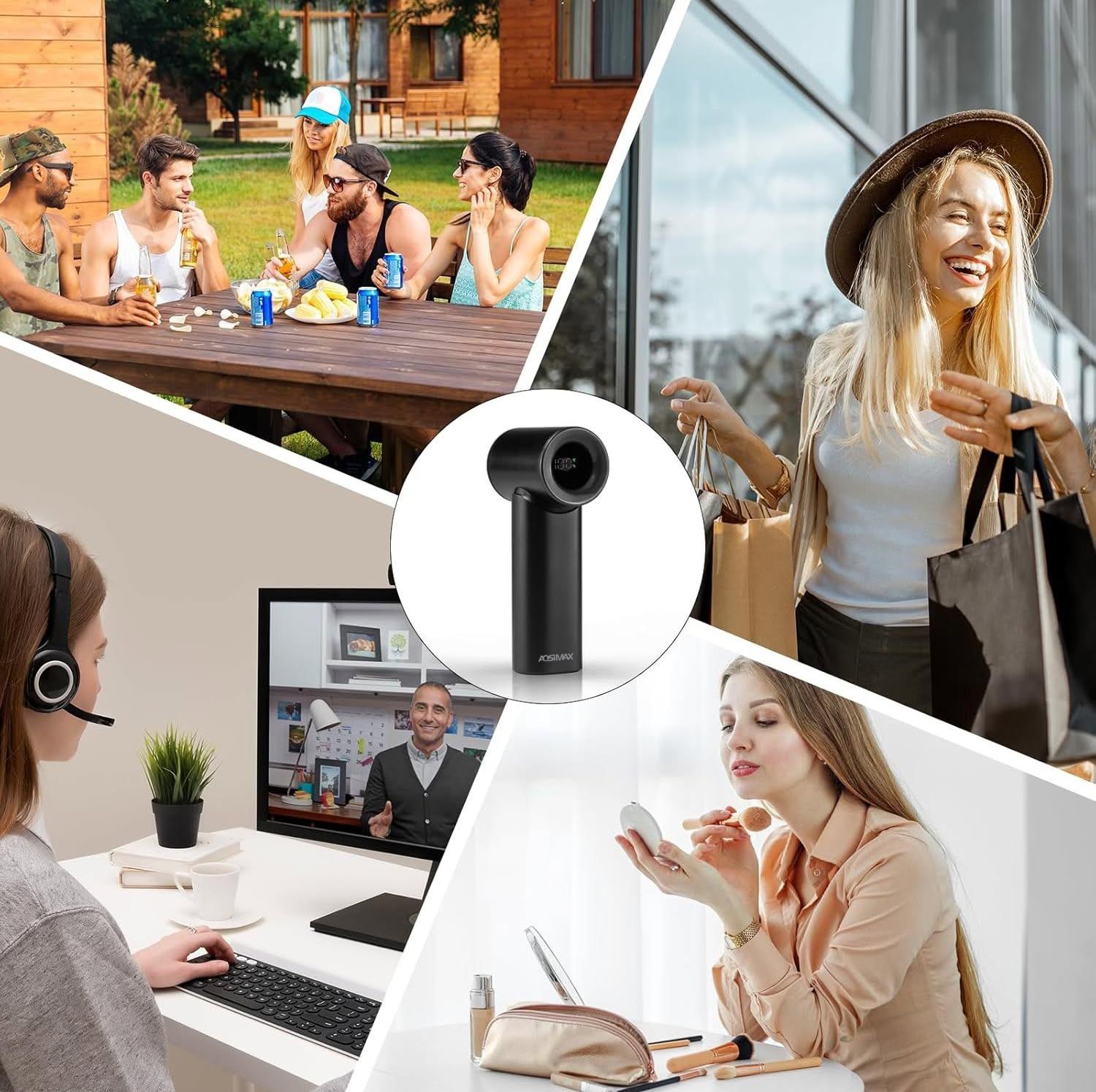 Quạt Mini Cầm Tay AOSIMAX Mini Turbo N610 3000mAh Chính Hãng