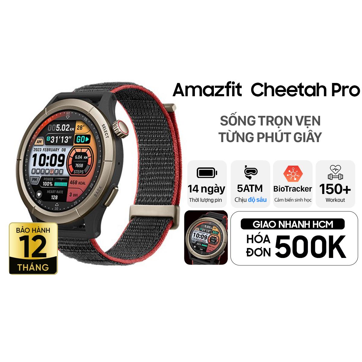 Đồng Hồ Thông Minh Amazfit Cheetah Pro 47mm Dây Nylon Chính Hãng