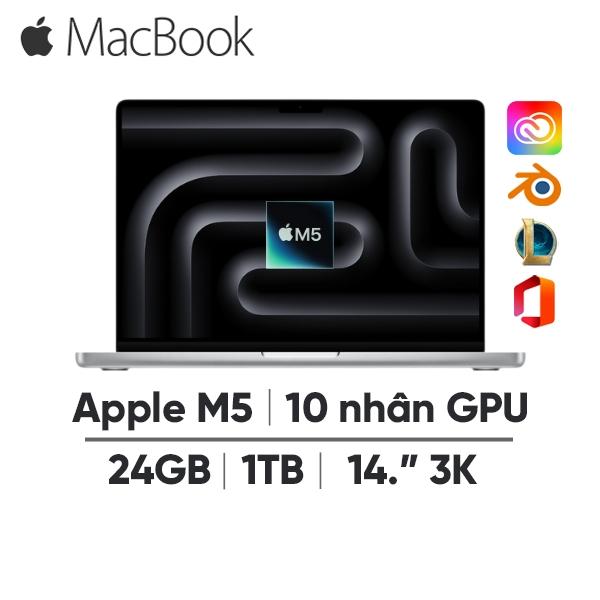 MacBook Pro M5 14 Inch 10 CPU 10 GPU (24GB/1TB) | Chính Hãng Apple Việt Nam