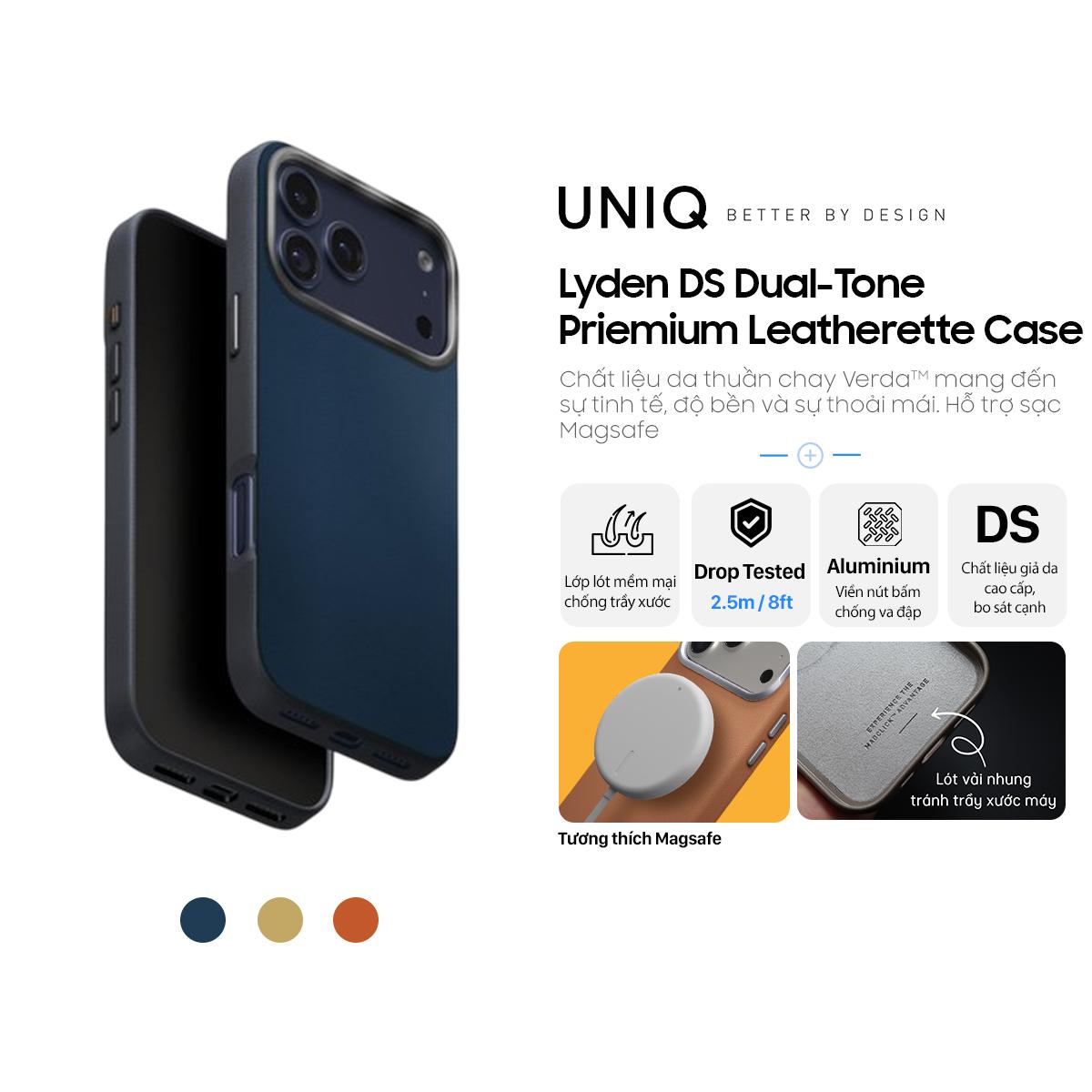 Ốp Lưng UNIQ Hybrid Magclick Charging Lyden Cho iPhone 17 Promax
