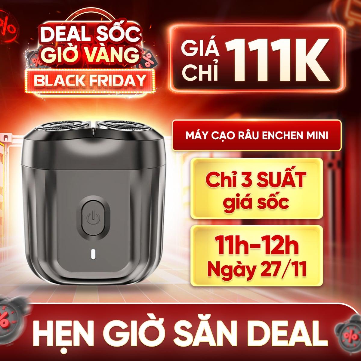 Máy cạo râu Enchen Mini 6 Lưỡi Dao Tự Mài Chống Nước IPX6 Chính Hãng